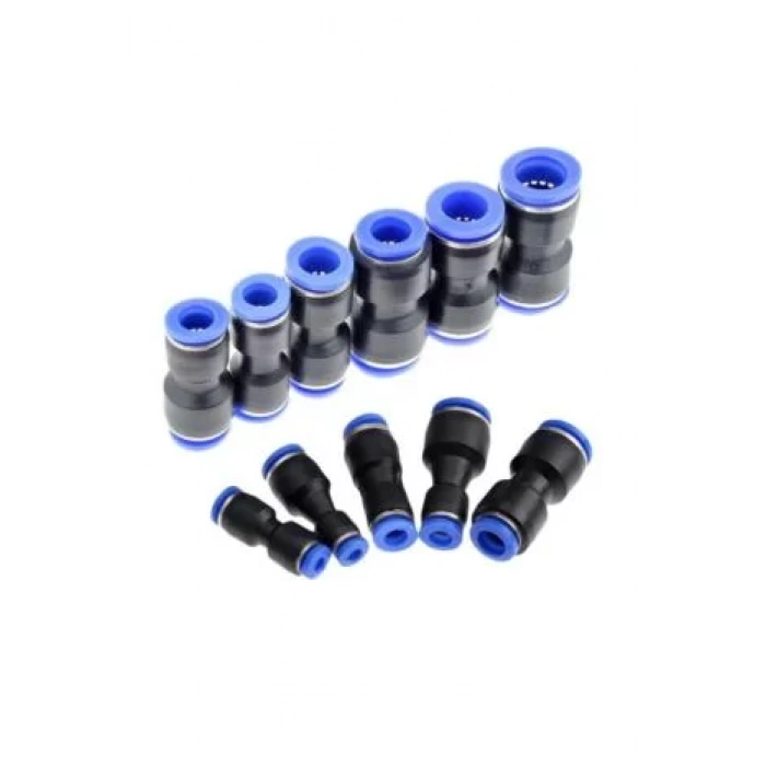 Pnömatik Redüksiyon Nipel Bağlantı 8mmx12mm
