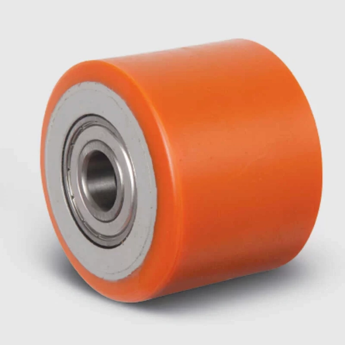 Transpalet Tekeriv Döküm Poliüretan Kaplamalı Bilyalı Rulmanlı Beyaz 82x60x20