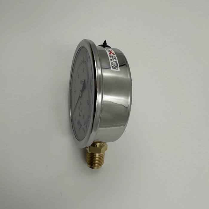 Manometre Gliserinli Alttan Çıkışlı Q100 - 0 - 4 Bar 1/2