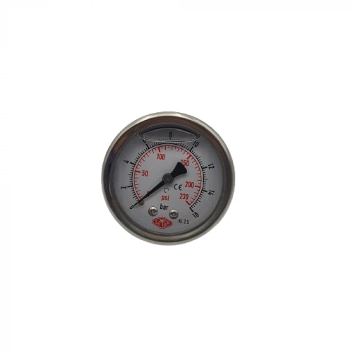 Manometre Gliserinli Arka Çıkışlı Q52 - 0 - 16 Bar 1/4