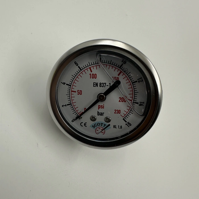 Manometre Gliserinli Pano Tipi Q63 - 0 - 16 Bar 1/4