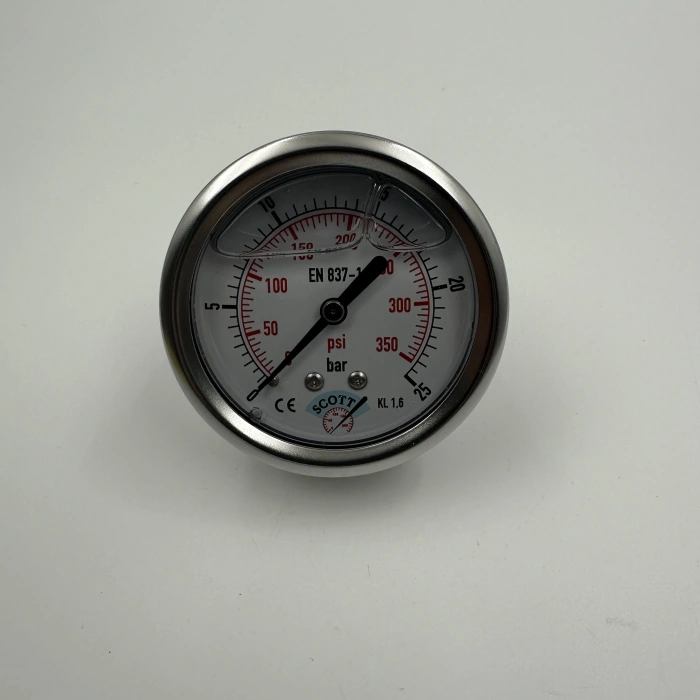 Manometre Gliserinli Arka Çıkışlı Q63 - 0 - 25 Bar 1/4