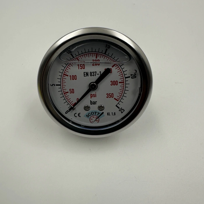 Manometre Gliserinli Pano Tipi Q63 - 0 - 25 Bar 1/4