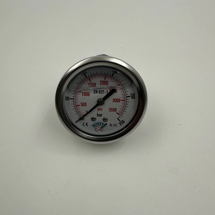 Manometre Gliserinli Pano Tipi Q63 - 0 - 250 Bar 1/4