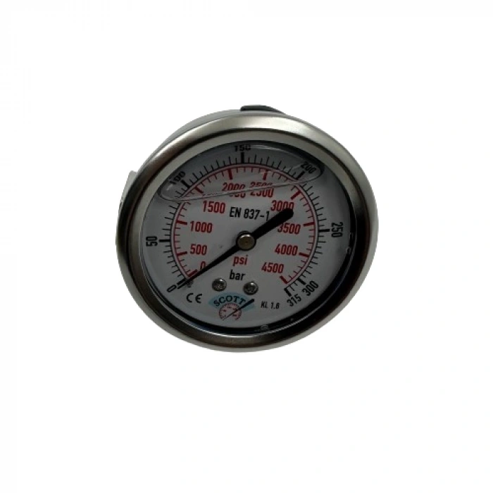 Manometre Gliserinli Pano Tipi Q63 - 0 - 315 Bar 1/4