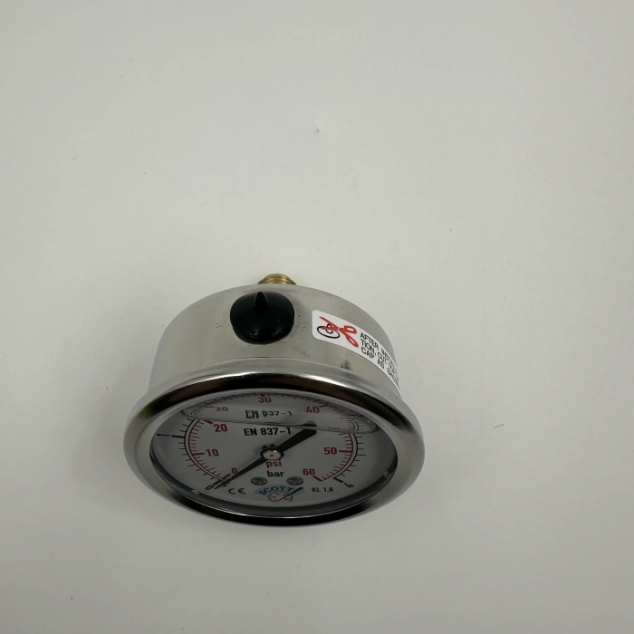 Manometre Gliserinli Arka Çıkışlı Q63 - 0 - 4 Bar 1/4