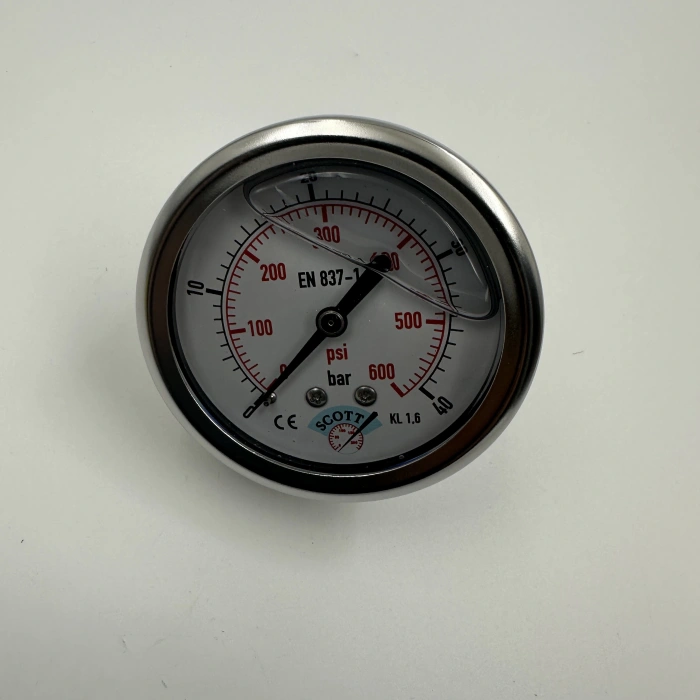 Manometre Gliserinli Arka Çıkışlı Q63 - 0 - 40 Bar 1/4