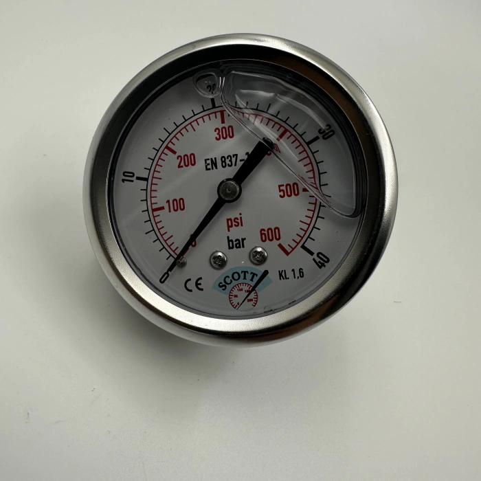 Manometre Gliserinli Pano Tipi Q63 - 0 - 40 Bar 1/4