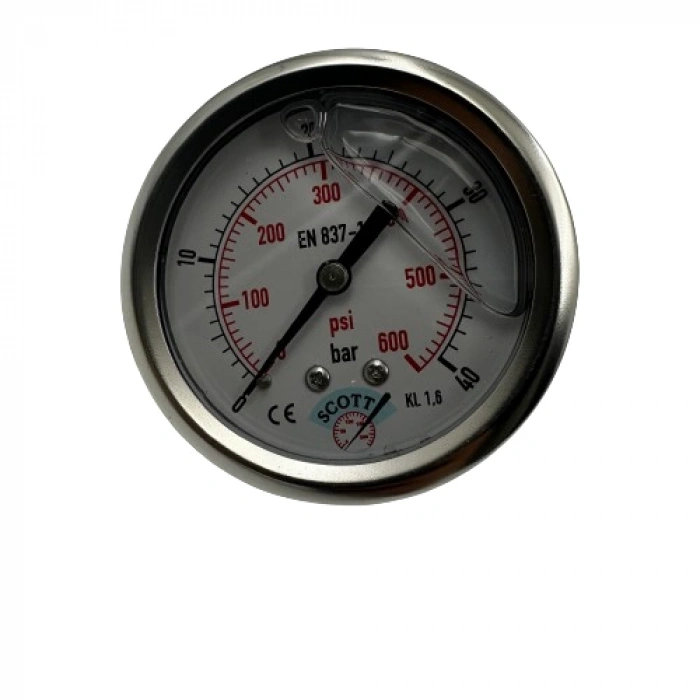 Manometre Gliserinli Pano Tipi Q63 - 0 - 40 Bar 1/4