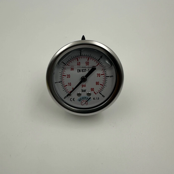 Manometre Gliserinli Arka Çıkışlı Q63 - 0 - 6 Bar 1/4