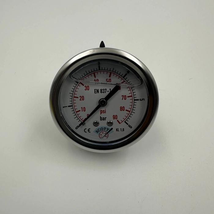 Manometre Gliserinli Pano Tipi Q63 - 0 - 6 Bar 1/4