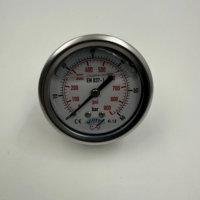 Manometre Gliserinli Pano Tipi Q63 - 0 - 60 Bar 1/4