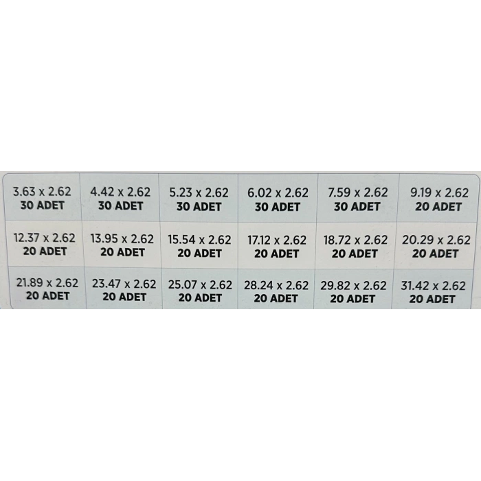 2.62 MM ORİNG SETİ 70 SHORE