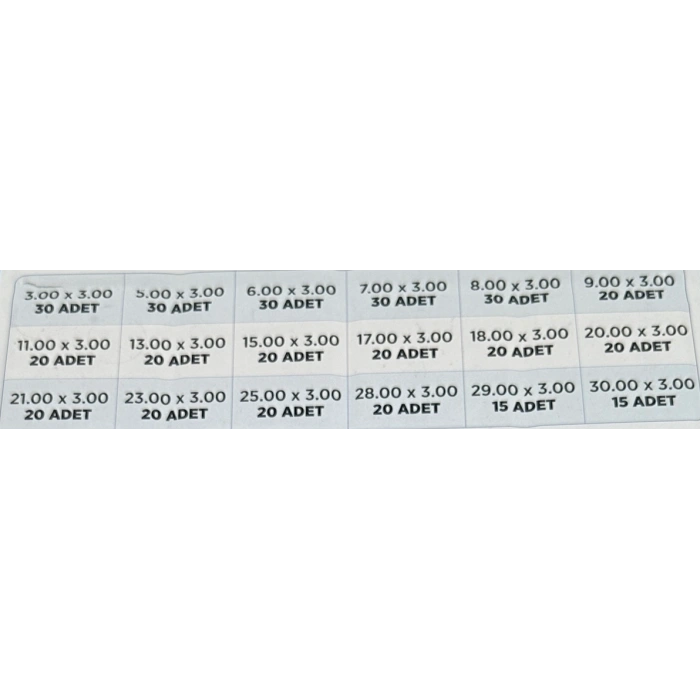 3 MM ORİNG SETİ 70 SHORE