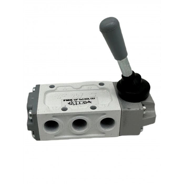 Pnömatik Valf Ventil Kol Yay 1/4 - 5/2