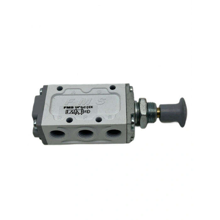 Pnömatik Valf Ventil Çekmeli 1/4 - 5/2