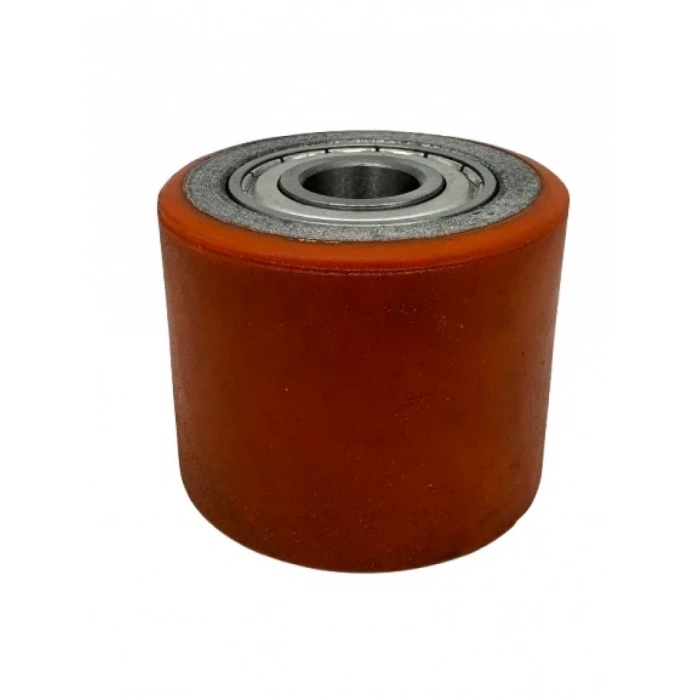 Transpalet Tekeriv Döküm Poliüretan Kaplamalı Bilyalı Rulmanlı Beyaz 82x60x20