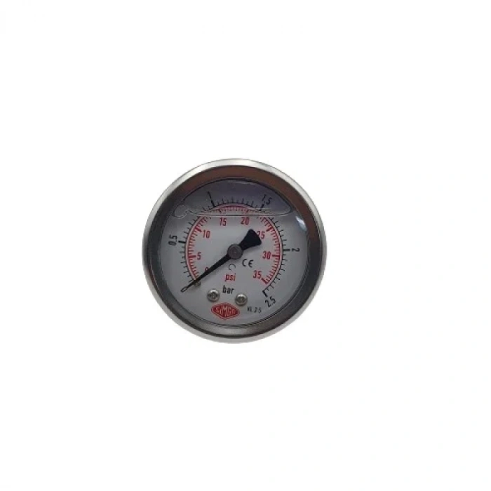 Manometre Gliserinli Arka Çıkışlı Q52 - 0 - 2.5 Bar 1/4