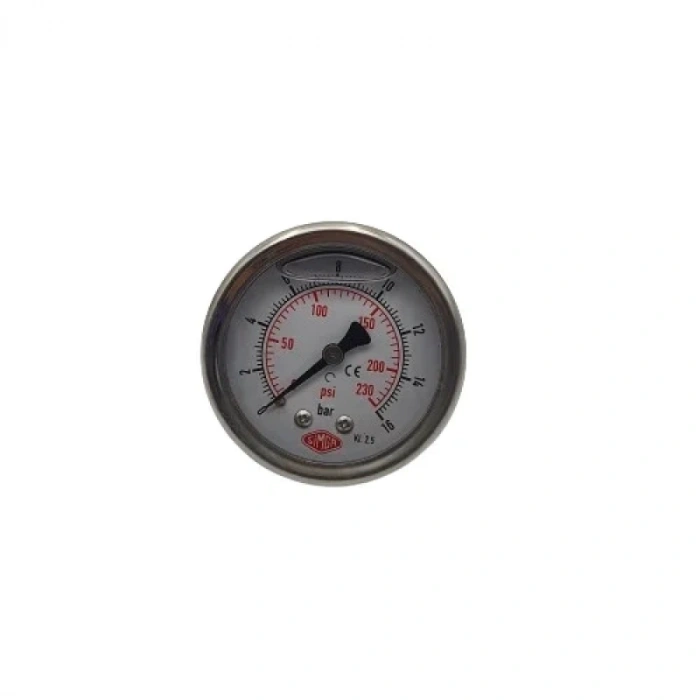 Manometre Gliserinli Arka Çıkışlı Q52 - 0 - 16 Bar 1/4