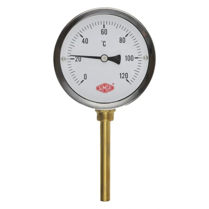Termometre Alttan Çıkışlı Q100 - 0 - 160°C 15 Cm 1/2