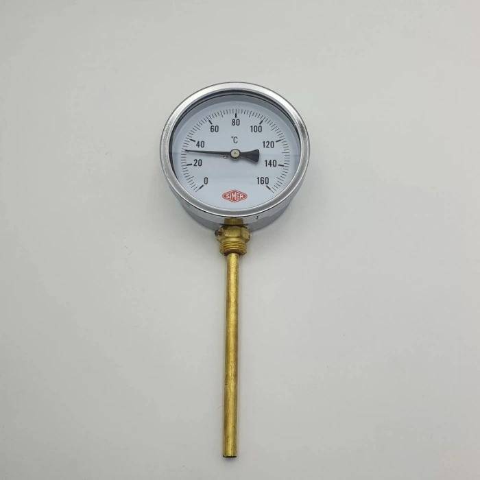 Termometre Alttan Çıkışlı Q100 - 0 - 160°C 15 Cm 1/2