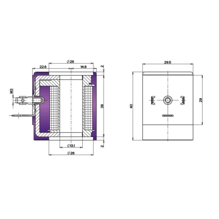 Gevax Valf Ventil Bobin TP1 13.15mm - 12/24/110/220V Ac/Dc
