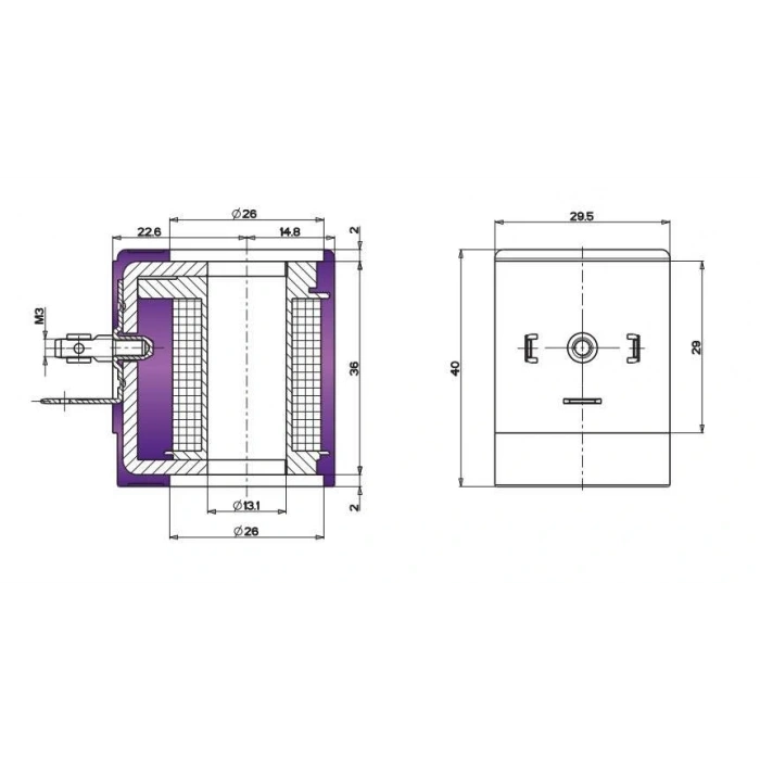 Gevax Valf Ventil Bobin TP1 13.15mm - 12/24/110/220V Ac/Dc