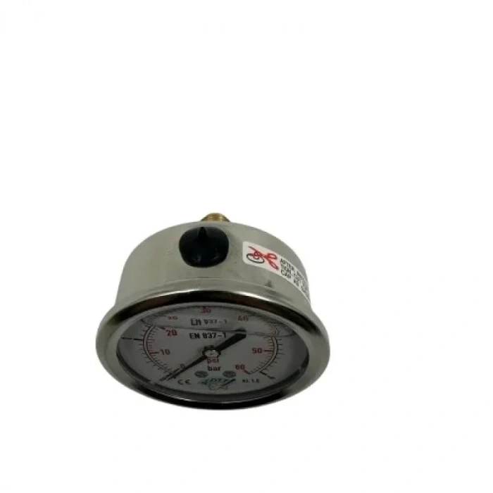 Manometre Gliserinli Arka Çıkışlı Q63 - 0 - 2.5 Bar 1/4