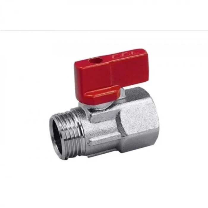 Mini Küresel Vana Erkek Dişi Kırmızı 3/8