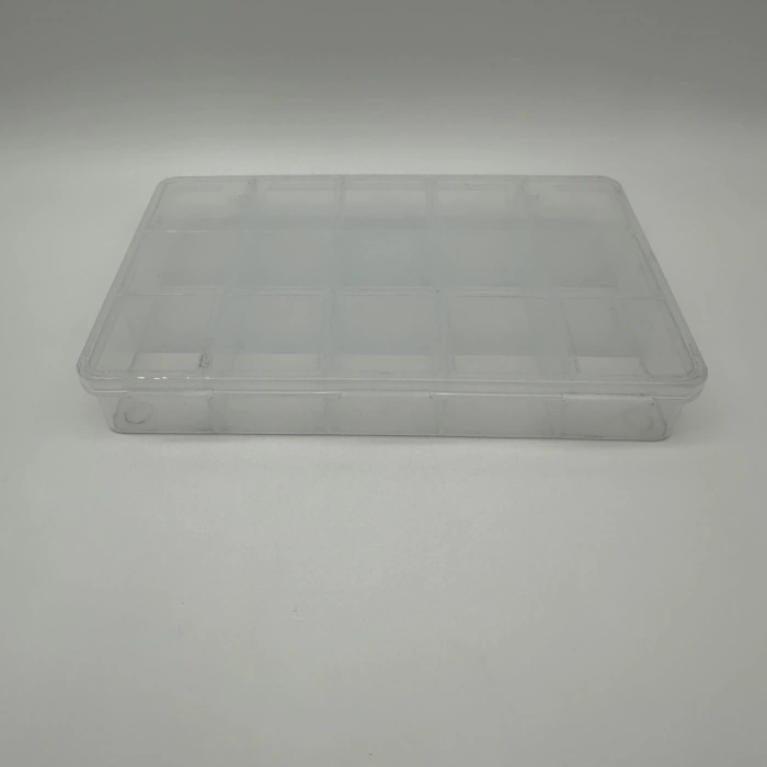 Organizer Plastik Kutu Box 15 Sabit Bölmeli 145x225x30mm