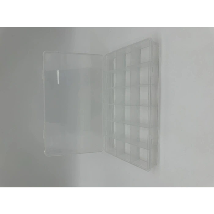 Organizer Plastik Kutu Box 18 Sabit Bölmeli 145x255x35mm