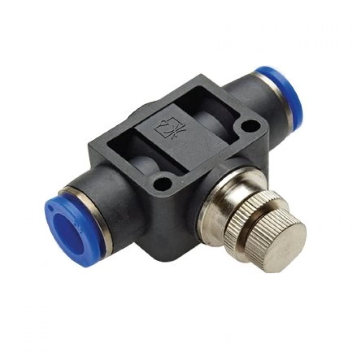 Pnömatik Hat Tipi Hız Ayar Valfi 8mm