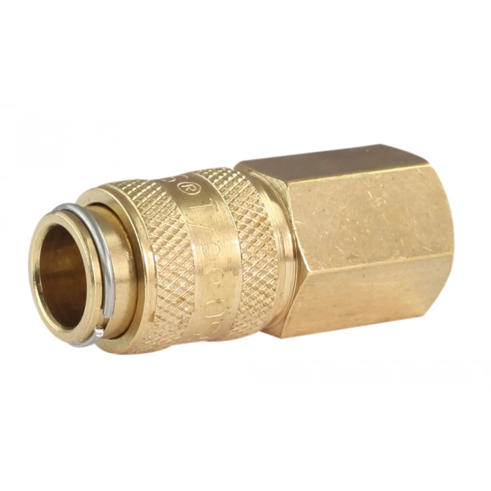 Pnömatik Sarı Stoper Otomatik Rekor Dişi Gövde T21 - 1/8