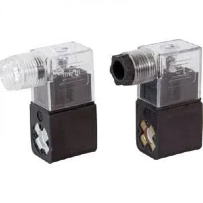 Pnömatik Valf Ventil Bobin Ve Soket 10mm - 12/24/110/220V Ac/Dc