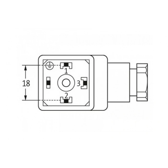 Pnömatik Valf Ventil Ledli Geniş Soket 18mm 24 Ac/Dc