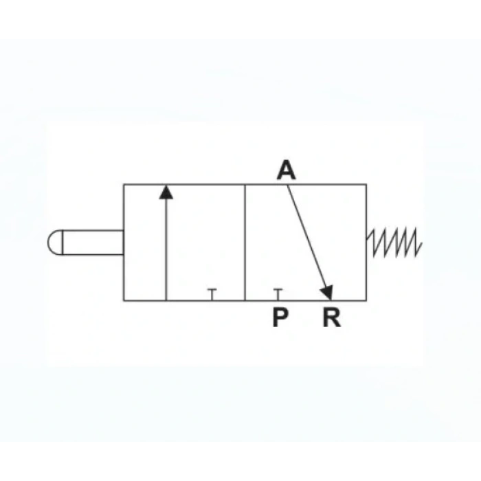 Pnömatik Valf Ventil Yaylı 1/4 - 3/2