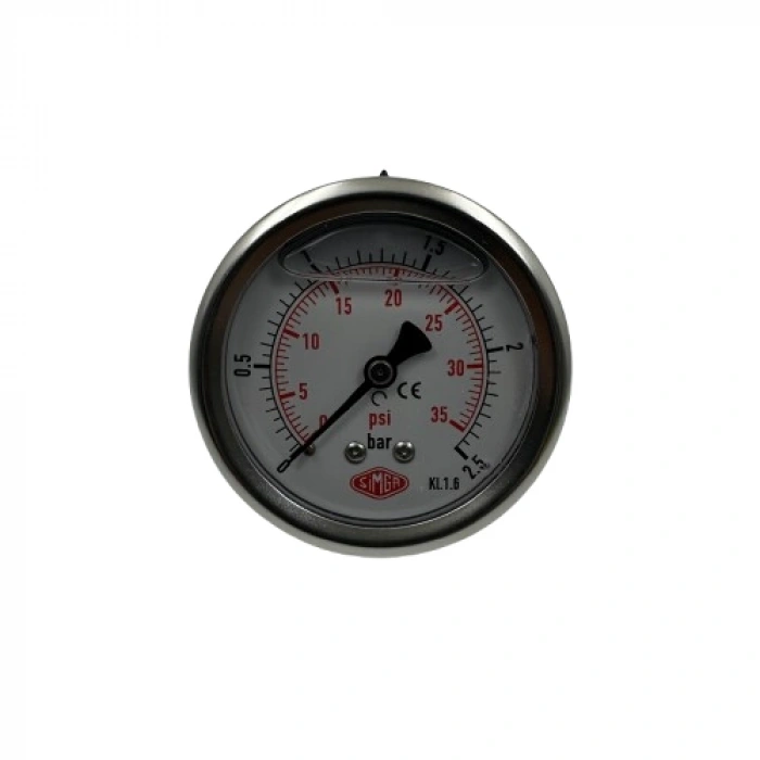 Q 63 - 0 - 2.5 BAR 1/4 GLİSERİNLİ PANO TİPİ MANOMETRE