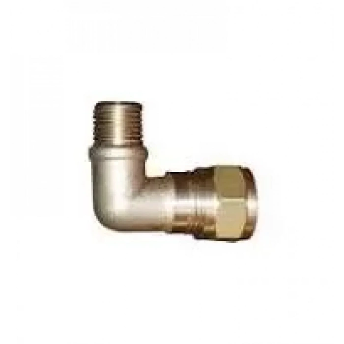 Sarı Pirinç Yüksüklü Dirsek 10mm - 1/2