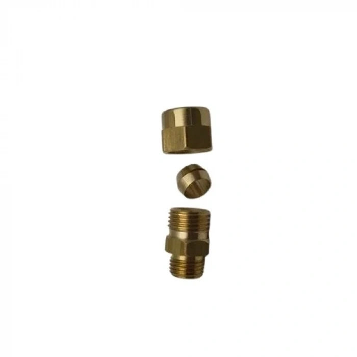 Sarı Pirinç Yüksüklü Rekor 1/2 - 8mm