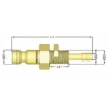 Pnömatik Sarı Stoper Otomatik Rekor Perde Geçişli Hortum Uç T26 - 6mm