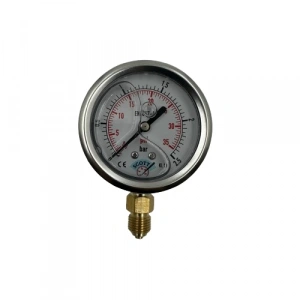 Manometre Gliserinli Alttan Çıkışlı Q63 - 0 - 2.5 Bar 1/4