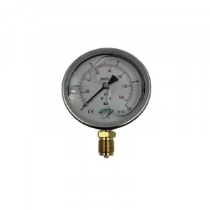 Manometre Gliserinli Alttan Çıkışlı Q100 - 0 - 10 Bar 1/2 A Tipi