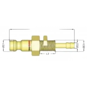 Pnömatik Sarı Stoper Otomatik Rekor Perde Geçişli Hortum Uç T26 - 10mm
