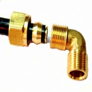 Sarı Pirinç Yüksüklü Dirsek 6mm - 1/8