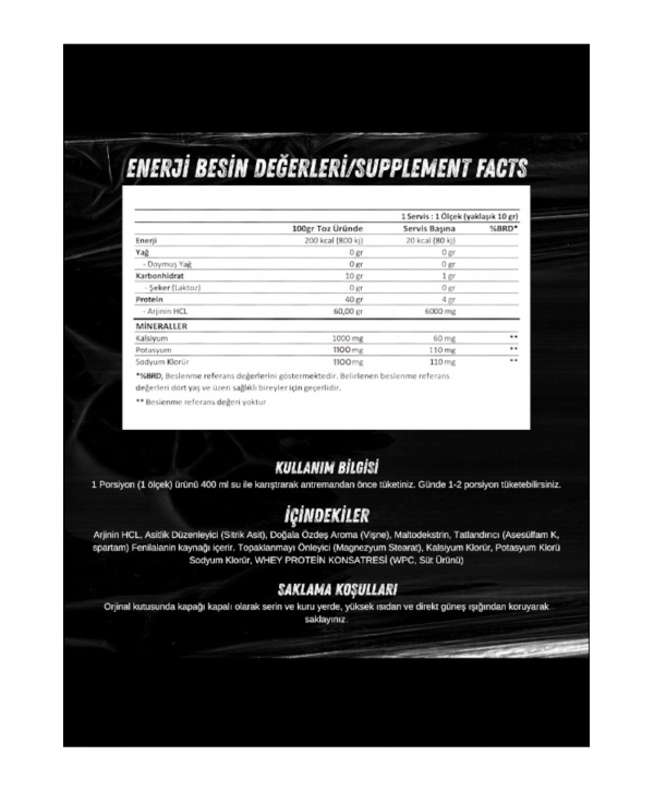 Arginine 420 Gr 42 Servis Vişne