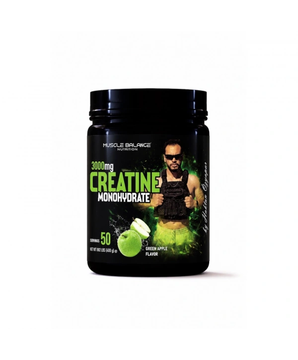 Creatine Monohydrate by Haktan Özyapar 400g 50 Servis Yeşil Elma