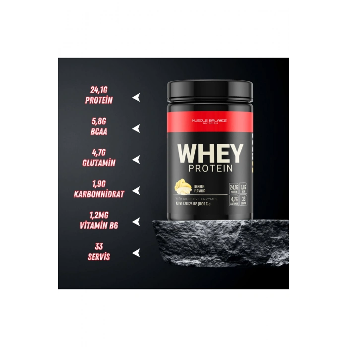 Whey Protein 1090 Gr 33 Servis Muz