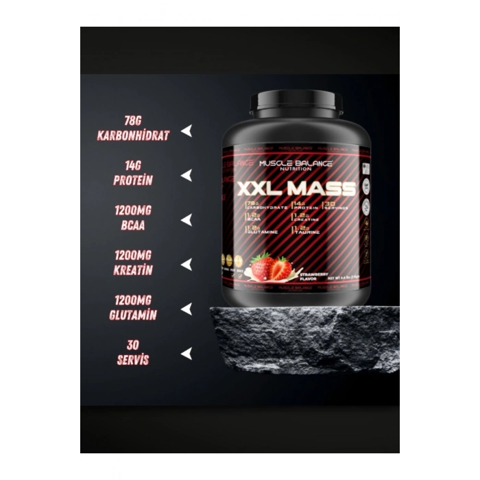 XXL Mass Gainer 3000 Gr 30 Servis Çilek