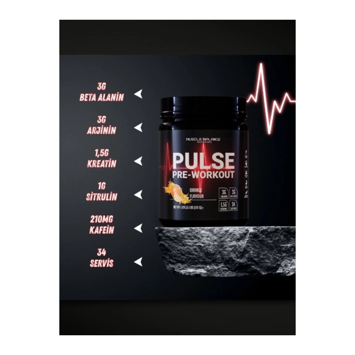 Pulse Preworkout 510 Gr 34 Servis Portakal Antrenman Öncesi Ürünü