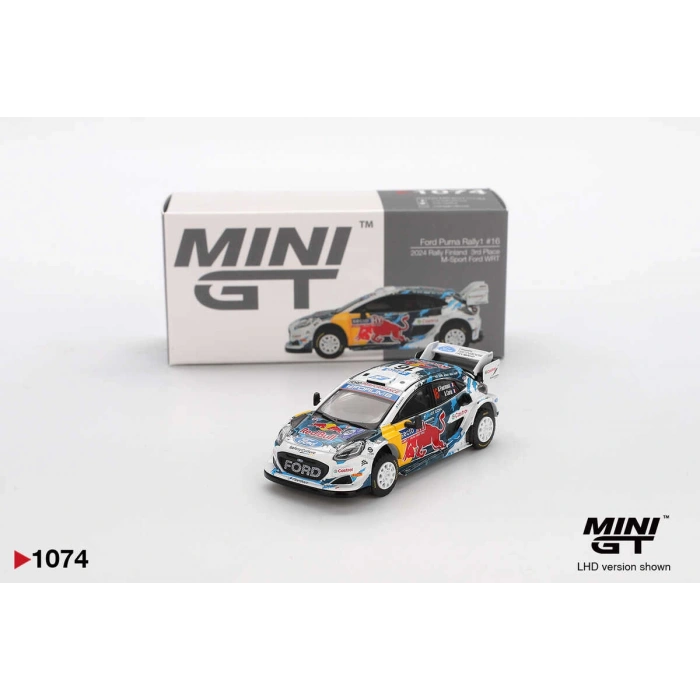 Mini GT MGT01074 1/64 Ford Puma Rally1 #16 M-Sport Ford WRT 2024 Rally Finland 3rd Place